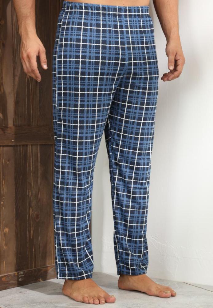 Pantaloni de Pijama ,Barbati,Culoare Bleumarin cu Alb ,Engros